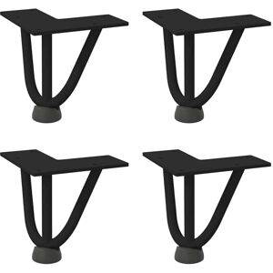Hairpin Legs for Coffee Table 4 pcs Black 10 cm Solid Steel vidaXL Hairpin Legs for Coffee Table 4 pcs Black 10 cm Solid Steel vidaXL