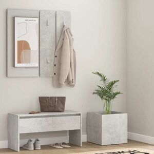 Hallway Furniture Set Concrete Grey Engineered Wood Vidaxl Hallway Furniture Set Concrete Grey Engineered Wood Vidaxl