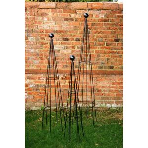 Hampton 5Ft Obelisk Bare Metal/Ready to Rust - Solid Steel - L33 x W33 x H152.4 cm - Finial is an additional extra Hampton 5Ft Obelisk Bare Metal/Ready to Rust - Solid Steel - L33 x W33 x H152.4 cm - Finial is an additional extra