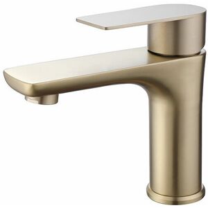 Dewdat - Hand basin faucet Gunmetal steel mixer tap with cold and hot water basin faucet(gold) Dewdat - Hand basin faucet Gunmetal steel mixer tap with cold and hot water basin faucet(gold)
