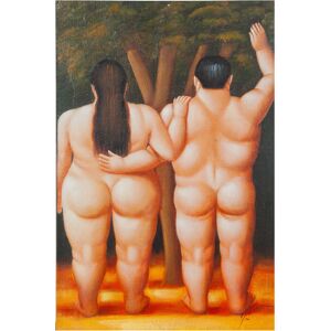 Biscottini - Hand -painted made adamo eva botero oil painting on canvas Biscottini - Hand -painted made adamo eva botero oil painting on canvas
