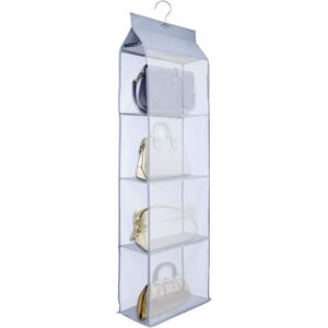 READCLY 4 Pockets Hanging Handbag Organizer for Wardrobe Closet Foldable Dust Cover Dust-proof Storage Bag Purse Big Handbag Tote Bag Clothes Organizer for READCLY 4 Pockets Hanging Handbag Organizer for Wardrobe Closet Foldable Dust Cover Dust-proof Storage Bag Purse Big Handbag Tote Bag Clothes Organizer for