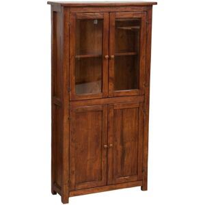 Biscottini - Handcrafted solid wood linden display hutch cabinet. Made in Italy Biscottini - Handcrafted solid wood linden display hutch cabinet. Made in Italy