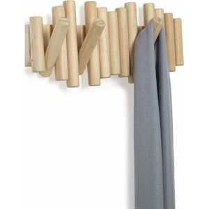 Tonchean - Handmade Solid Wood Wall Mounted Coat Rack with 5 Modern Unique Hooks for Coats Bags Hats Umbrellas-37.1x16.5x4.4cm Tonchean - Handmade Solid Wood Wall Mounted Coat Rack with 5 Modern Unique Hooks for Coats Bags Hats Umbrellas-37.1x16.5x4.4cm