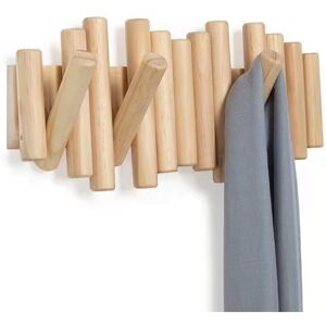 Ikodm - Handmade Solid Wood Wall Mounted Coat Rack with 5 Modern Unique Hooks for Coats Bags Hats Umbrellas Ikodm - Handmade Solid Wood Wall Mounted Coat Rack with 5 Modern Unique Hooks for Coats Bags Hats Umbrellas