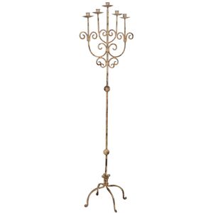 BISCOTTINI Handmade wrought iron candelabrum stand BISCOTTINI Handmade wrought iron candelabrum stand