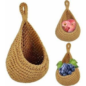 Linghhang - Hanging Basket Fruit Basket Wall Hanging Basket 21x21cm Macrame Fruit Basket Woven Basket Flower Pot Fruit Basket Wall Hanging Storage Linghhang - Hanging Basket Fruit Basket Wall Hanging Basket 21x21cm Macrame Fruit Basket Woven Basket Flower Pot Fruit Basket Wall Hanging Storage