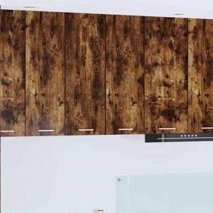 Hanging Cabinet with Door Smoked Oak and White 30 x 31 x 80 cm vidaXL Hanging Cabinet with Door Smoked Oak and White 30 x 31 x 80 cm vidaXL