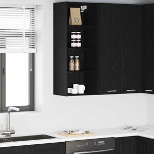 Hanging Cabinet Black Oak 40 x 29.5 x 100 cm Engineered Wood vidaXL Hanging Cabinet Black Oak 40 x 29.5 x 100 cm Engineered Wood vidaXL