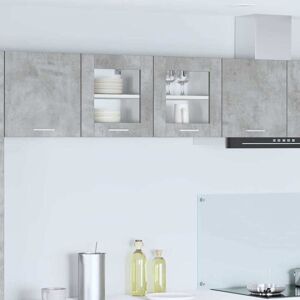 Hanging Cabinet with Storage Riga Concrete Grey 40 x 31 x 40 cm vidaXL Hanging Cabinet with Storage Riga Concrete Grey 40 x 31 x 40 cm vidaXL