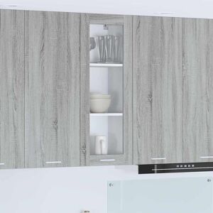 Hanging Cabinet Grey Sonoma 40 x 31 x 100 cm Engineered Wood vidaXL Hanging Cabinet Grey Sonoma 40 x 31 x 100 cm Engineered Wood vidaXL