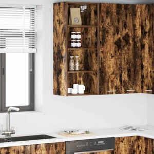 Hanging Cabinet Smoked Oak 40 x 29.5 x 100 cm Engineered Wood vidaXL Hanging Cabinet Smoked Oak 40 x 29.5 x 100 cm Engineered Wood vidaXL