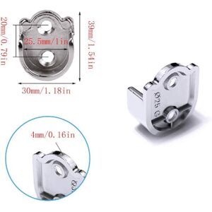 WOIYIC Hanging Rail Brackets Round Tube Wardrobe Supports Zinc Alloy U Shape Curtain Hanger(25mm) WOIYIC Hanging Rail Brackets Round Tube Wardrobe Supports Zinc Alloy U Shape Curtain Hanger(25mm)