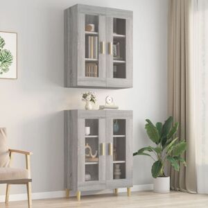 Vidaxl - Hanging Wall Cabinet Grey Sonoma 69.5x34x90 cm Vidaxl - Hanging Wall Cabinet Grey Sonoma 69.5x34x90 cm