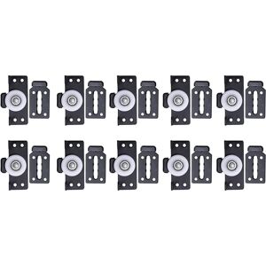 Tlily - Hardware Accessories 10 Sets of Sliding Door Wardrobe Pulleys Wooden Silent Wheels Black Tlily - Hardware Accessories 10 Sets of Sliding Door Wardrobe Pulleys Wooden Silent Wheels Black