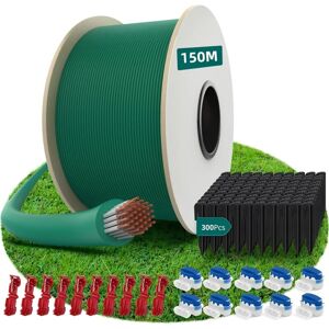 HAUSPROFI 150M Universal Lawn Mower Boundary Cable SET - Copper Core + 300 Ground Pegs + 20 Connectors (Weatherproof, Easy to Lay) - Safety Zone 11 HAUSPROFI 150M Universal Lawn Mower Boundary Cable SET - Copper Core + 300 Ground Pegs + 20 Connectors (Weatherproof, Easy to Lay) - Safety Zone 11