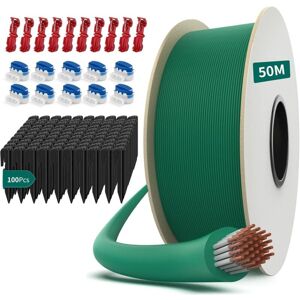 COOCHEER HAUSPROFI 50M Robotic Lawnmower Cable + 100 Pins + 10 Cable Connectors + 10 Connection Terminals, Robotic Lawnmower Cable, Compatible with Worx, COOCHEER HAUSPROFI 50M Robotic Lawnmower Cable + 100 Pins + 10 Cable Connectors + 10 Connection Terminals, Robotic Lawnmower Cable, Compatible with Worx,