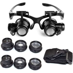 GOTRAYS Headband Magnifier Headlamp Magnifier Magnifying Glasses LED Lighting 10x, 15x, 20x and 25x Magnifications GOTRAYS Headband Magnifier Headlamp Magnifier Magnifying Glasses LED Lighting 10x, 15x, 20x and 25x Magnifications
