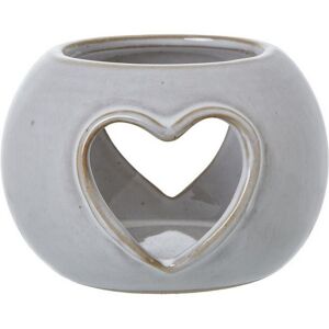 Heart Cut-Out Round Tealight Holder - Ceramic - L9 x W9 x H6 cm - White Heart Cut-Out Round Tealight Holder - Ceramic - L9 x W9 x H6 cm - White