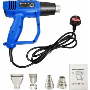 Briefness - Heat Gun, 2000W Various Temperature Control 60�� to 600��, Lightweight 2m Corded Hot Air Gun with 4 Nozzles for Remove Paint, Varnish, Briefness - Heat Gun, 2000W Various Temperature Control 60�� to 600��, Lightweight 2m Corded Hot Air Gun with 4 Nozzles for Remove Paint, Varnish,