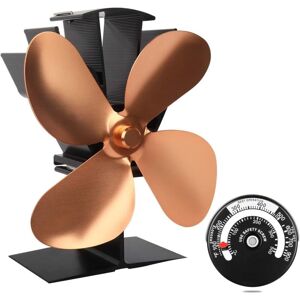 AIPERQ Heat Powered Quiet Stove Fan with 4 Blades for Wood/Log Burners/Fireplace Stoves - Eco-Friendly Gold AIPERQ Heat Powered Quiet Stove Fan with 4 Blades for Wood/Log Burners/Fireplace Stoves - Eco-Friendly Gold