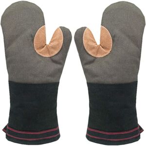 Linghhang - Oven Gloves Double Oven Mitt,Leather bbq Gloves Universal Heat Resistant Kitchen Gloves Long Thick Soft Cotton Oven Gloves for Cooking Linghhang - Oven Gloves Double Oven Mitt,Leather bbq Gloves Universal Heat Resistant Kitchen Gloves Long Thick Soft Cotton Oven Gloves for Cooking