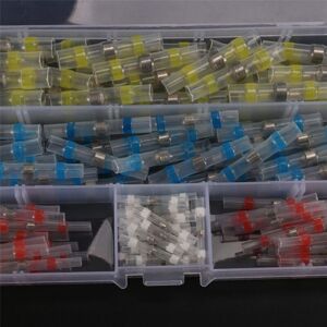 TLILY Heat Shrink Butt Connectors with Solder, Waterproof Solder Seal Wire Connectors, Sleeves for All Electrical Splices and Repairs (260 Pieces) TLILY Heat Shrink Butt Connectors with Solder, Waterproof Solder Seal Wire Connectors, Sleeves for All Electrical Splices and Repairs (260 Pieces)