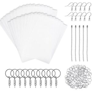 Tlily - Heat Shrink Plastic Sheets Pack, Include Blank Shrinky Art Film Paper 125 pcs Keychains Accessories for diy Ornaments Tlily - Heat Shrink Plastic Sheets Pack, Include Blank Shrinky Art Film Paper 125 pcs Keychains Accessories for diy Ornaments