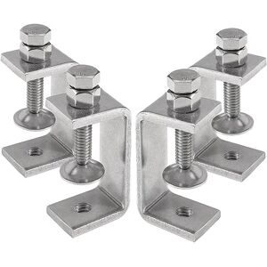 Tlily - Heavy Duty 304 Stainless Steel Clamps, Small Metal Clamps with Screws, Wide Jaw Open 65mm (4 Pieces) Tlily - Heavy Duty 304 Stainless Steel Clamps, Small Metal Clamps with Screws, Wide Jaw Open 65mm (4 Pieces)