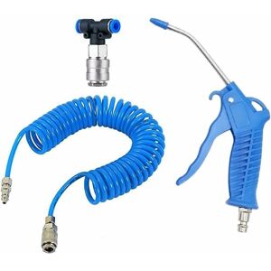 Rose - Heavy Duty Air Duster Blow Gun with 5 Meter Recoil Hose, T-Shape Quick Coupler Rose - Heavy Duty Air Duster Blow Gun with 5 Meter Recoil Hose, T-Shape Quick Coupler
