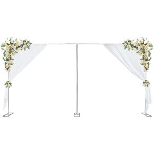 Cncest - Heavy Duty Backdrop Stand, 6M x 3M Balloon Arch Kit, Wedding Arch, Wedding Backdrop Stage Stand, Backdropsstand, for Weddings Birthday Cncest - Heavy Duty Backdrop Stand, 6M x 3M Balloon Arch Kit, Wedding Arch, Wedding Backdrop Stage Stand, Backdropsstand, for Weddings Birthday