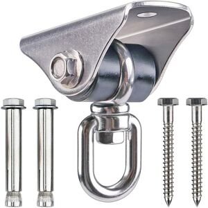 Longziming - Heavy Duty Ceiling Hook With, SUS304 Stainless Steel, Mute, 360° Rotation, 4 Fixing Screws For Concrete Wood Sets, Yoga, Hammock, Longziming - Heavy Duty Ceiling Hook With, SUS304 Stainless Steel, Mute, 360° Rotation, 4 Fixing Screws For Concrete Wood Sets, Yoga, Hammock,