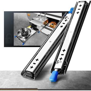 WOIYIC Heavy Duty Drawer Slide with Locking Mechanism, 120kg Load Capacity, Ball Bearing, 1 Pair(30cm) WOIYIC Heavy Duty Drawer Slide with Locking Mechanism, 120kg Load Capacity, Ball Bearing, 1 Pair(30cm)