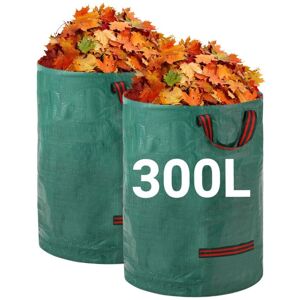 BEIJIYI Heavy Duty Garden Waste Bags - 2 Pack Reusable Garden Bags with Handles 300L - Industrial Fabric for Leaves, Waste & Debris - Waterproof Garden Waste BEIJIYI Heavy Duty Garden Waste Bags - 2 Pack Reusable Garden Bags with Handles 300L - Industrial Fabric for Leaves, Waste & Debris - Waterproof Garden Waste