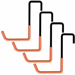 GROOFOO Heavy Duty Rafter Hooks, Large S Hooks, Ladder Bike Hangers, Garage Storage Organizer, Vinyl Coating, Orange 4PACK GROOFOO Heavy Duty Rafter Hooks, Large S Hooks, Ladder Bike Hangers, Garage Storage Organizer, Vinyl Coating, Orange 4PACK