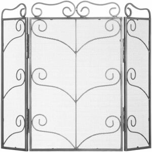 Hill Interiors - Heavy Large Antique Fire Screen - Metal/Steel - L2 x W85 x H75 cm - Silver Hill Interiors - Heavy Large Antique Fire Screen - Metal/Steel - L2 x W85 x H75 cm - Silver