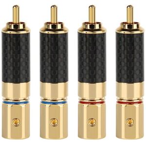 Tlily - HiFi Connector 10mm Carbon Fiber Gold Plated Lotus Plug Tlily - HiFi Connector 10mm Carbon Fiber Gold Plated Lotus Plug