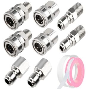 TLILY High Pressure Cleaning Machine Adapte for Washer, Stainless Steel npt 3/8 Inch Thread Adapter Kit TLILY High Pressure Cleaning Machine Adapte for Washer, Stainless Steel npt 3/8 Inch Thread Adapter Kit