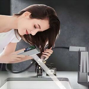 Ymyny - High Quality 720° Swivel Copper Alloy Bathroom Sink Faucet, Dual Hot and Cold Water Control with Digital Display, Stylish and Durable Design Ymyny - High Quality 720° Swivel Copper Alloy Bathroom Sink Faucet, Dual Hot and Cold Water Control with Digital Display, Stylish and Durable Design