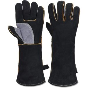 SJQKA High Temperature Fireproof Gloves, Leather, Kevlar Stitching, Suitable for Fireplace, Stove, Oven, Grill, Welding, bbq, mig, Heat Insulation Gloves SJQKA High Temperature Fireproof Gloves, Leather, Kevlar Stitching, Suitable for Fireplace, Stove, Oven, Grill, Welding, bbq, mig, Heat Insulation Gloves