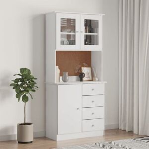 Highboard alta White 77x35x165 cm Solid Wood Pine Vidaxl Highboard alta White 77x35x165 cm Solid Wood Pine Vidaxl