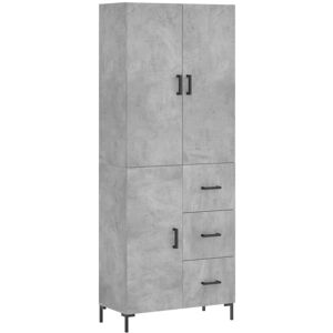 vidaXL Concrete Grey Highboard - Storage Cabinet - 69.5x34x180cm vidaXL Concrete Grey Highboard - Storage Cabinet - 69.5x34x180cm