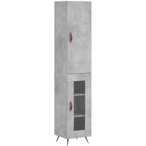 Highboard Concrete Grey 34.5x34x180 cm Engineered Wood Vidaxl Highboard Concrete Grey 34.5x34x180 cm Engineered Wood Vidaxl