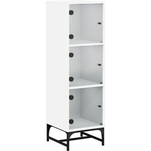 Highboard with Glass Doors White 35x37x120 cm vidaXL Highboard with Glass Doors White 35x37x120 cm vidaXL