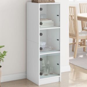 Highboard with Glass Doors White 35x37x109 cm Vidaxl Highboard with Glass Doors White 35x37x109 cm Vidaxl