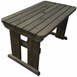 Arbor Garden Solutions - hollies Rounded Garden Table (7ft, Rustic brown finish) Arbor Garden Solutions - hollies Rounded Garden Table (7ft, Rustic brown finish)