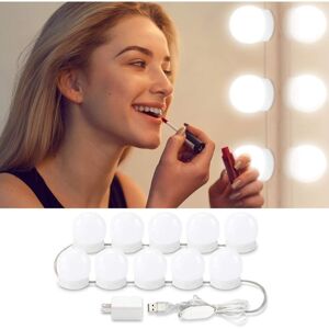 COAVAS Hollywood Style LED Vanity Mirror Lights Kit with Adapter, 10 Dimmable LED Bulbs, 15.3ft Flexible USB Lighting Strip for Makeup Vanity in Bedroom COAVAS Hollywood Style LED Vanity Mirror Lights Kit with Adapter, 10 Dimmable LED Bulbs, 15.3ft Flexible USB Lighting Strip for Makeup Vanity in Bedroom