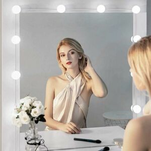 HOOPZI Hollywood Vanity Mirror led Light Kit for Makeup,Makeup Lamp,Cosmetic Mirror Light,Table Vanity Light,2.7M,10 led Bulbs,USB Powered HOOPZI Hollywood Vanity Mirror led Light Kit for Makeup,Makeup Lamp,Cosmetic Mirror Light,Table Vanity Light,2.7M,10 led Bulbs,USB Powered