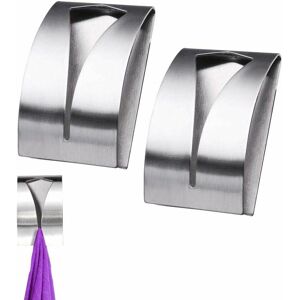 Hoopzi - Hook Rack Towel Hangers Hand Towel Hook Tea Towel Holders for Bathroom Kitchen,2 Pieces Self Adhesive Towel Holders, No Drilling Required Hoopzi - Hook Rack Towel Hangers Hand Towel Hook Tea Towel Holders for Bathroom Kitchen,2 Pieces Self Adhesive Towel Holders, No Drilling Required
