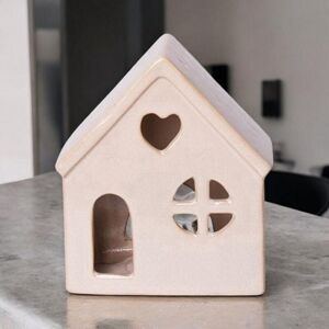 House Tealight Holder - Ceramic - L15 x W9 x H17 cm - Cream House Tealight Holder - Ceramic - L15 x W9 x H17 cm - Cream